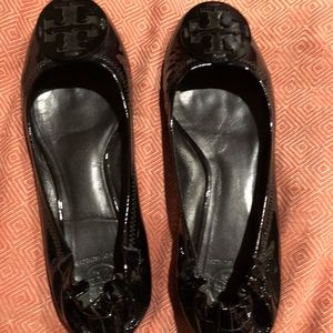 Tory Burch Black Patent Reva Ballet shoe size 9
